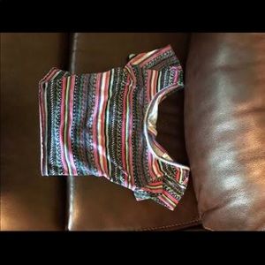 Crop top with twisted feature on back